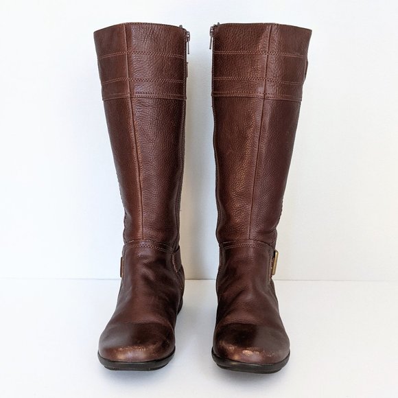 Ecco Hancock Leather Zip Up Winter Boots - Picture 3 of 11